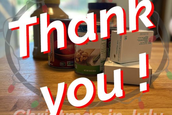 Thank you for the Christmas in July Donations!