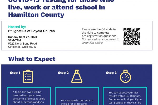 Covid-19 Testing, Sunday Sept 27, 2020 3PM-7PM